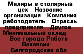 Маляры в столярный цех › Название организации ­ Компания-работодатель › Отрасль предприятия ­ Другое › Минимальный оклад ­ 1 - Все города Работа » Вакансии   . Белгородская обл.